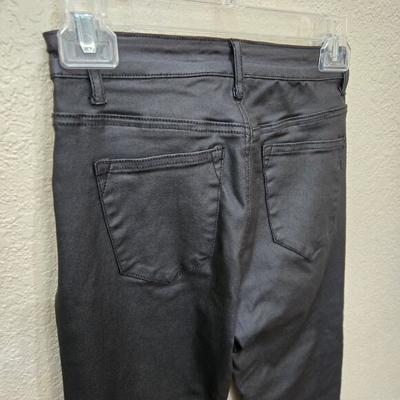 Edikted Womens 5 Pocket Regular Fit Stretch Denim Black Flare Jeans Size Small - Picture 5 of 10